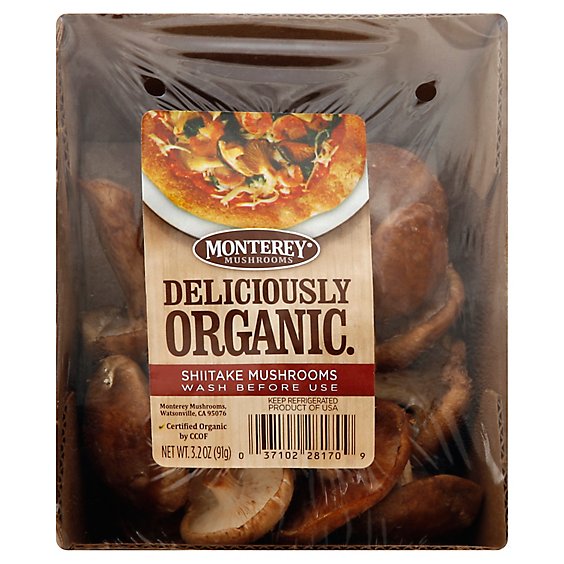 Organic Mushrooms Shiitake Prepacked - 3.2 Oz
