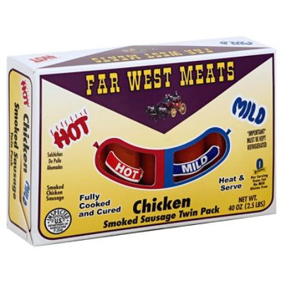 Far West Meats Smoked Louisiana Hot Links, 2.5 lb - Food 4 Less