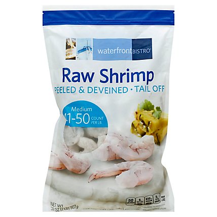 waterfront BISTRO Shrimp Raw Peeled & Deveined Tail Off - 32 Oz - Image 1
