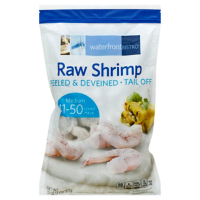 waterfront BISTRO Shrimp Raw Peeled & Deveined Tail Off - 32 Oz