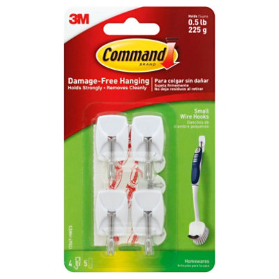 Command Wire Hook 4 Hooks With 5 Strips Small Each Safeway