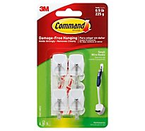 Command Wire Hook 4 Hooks With 5 Strips Small - Each