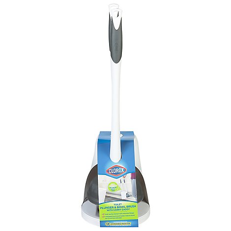Clorox Toilet Plunger & Brush With Carry Caddy - Each