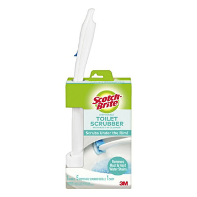 Scotch-Brite Toilet Scrubber Starter Kit With 5 Disposable Refills - Each - Image 1