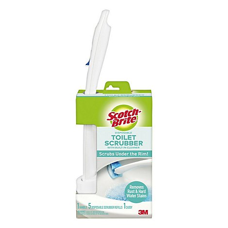 Scotch-Brite Toilet Scrubber Starter Kit With 5 Disposable Refills - Each