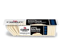 Cabot Creamery Cheese Cracker Cut Slices Vermont Extra Sharp White Cheddar 26 Count - 7 Oz