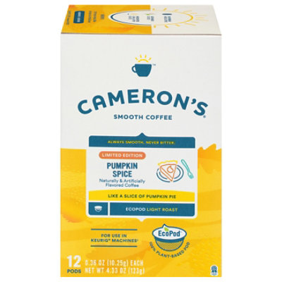 Camerons Coffee Pumpkn Spice Kcup - 12 Count - Safeway