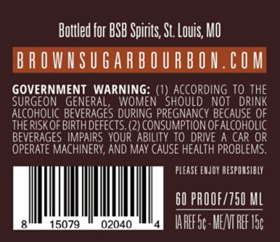 BSB Bourbon Brown Sugar 60 Proof - 750 Ml - Image 3