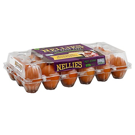 Nellies Eggs Free Range Large Brown - 18 Count