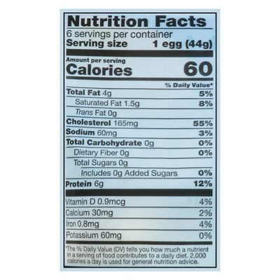 O Organics Eggs Hard Cooked Peeled Ready To Eat 6 Count - 9 Oz - Image 3