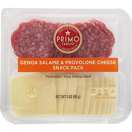 Primo Taglio Snack Pack Salami Genoa And Cheese Provolone - 3 Oz - Image 2