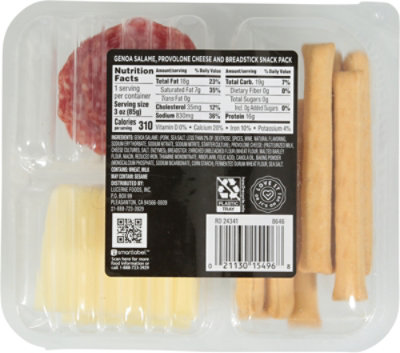 Primo Taglio Snack Pack Salami Genoa Cheese Provolone And Breadstick - 3 Oz - Image 7