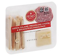 Primo Taglio Snack Pack Salami Genoa Cheese Provolone And Breadstick - 3 Oz
