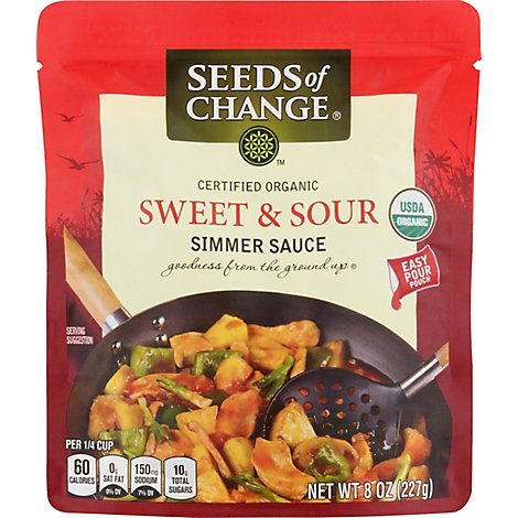 Seeds Of Change Simmer Sauce Sweet & Sour Pouch - 8 Oz