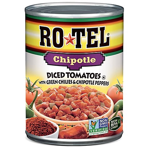 Rotel Chipotle Diced Tomatoes With Green Chilies & Chipotle Peppers - 10 Oz