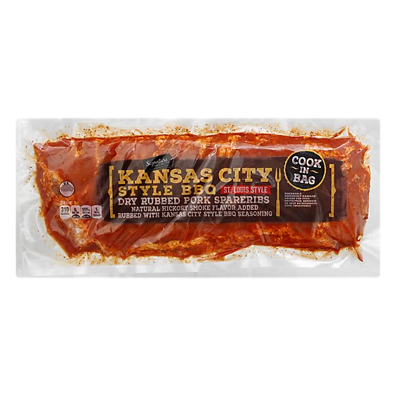 Signature SELECT Pork Spareribs Dry Rub Gluten Free St Louis Style Kansas City Bbq - 3.5 Lb