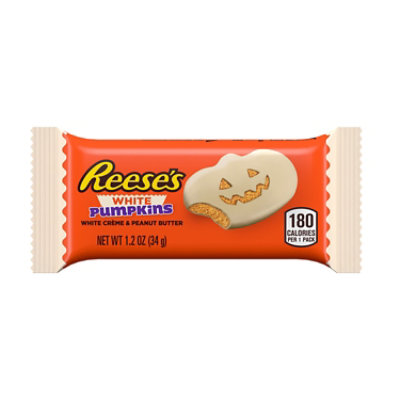 Reeses White Creme Peanut Butter Pumpkins Halloween Candy Pack - 1.2 Oz - Image 1