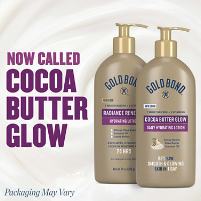 Gold Bond Cocoa Butter Glow Daily Hydrating Lotion - 14 Oz - Image 2