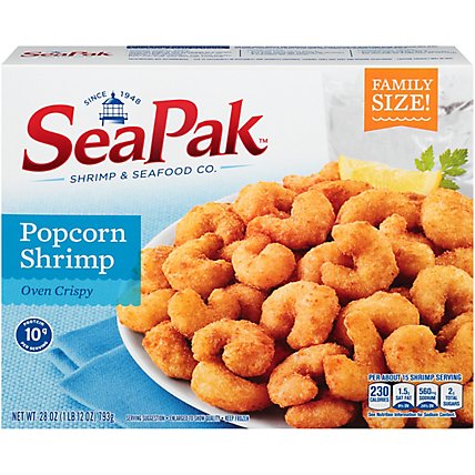 SeaPak Shrimp & Seafood Co. Shrimp Popcorn Oven Crispy Family Size - 28 Oz - Image 3