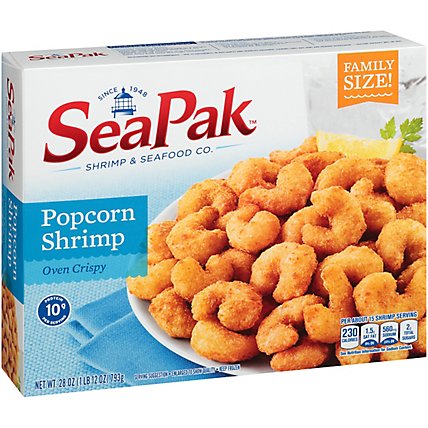 SeaPak Shrimp & Seafood Co. Shrimp Popcorn Oven Crispy Family Size - 28 Oz - Image 2