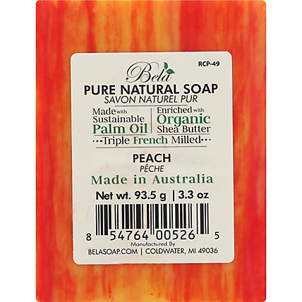 Bela Soap Bar Peach Pure Natural - 3.5 Oz - Image 4