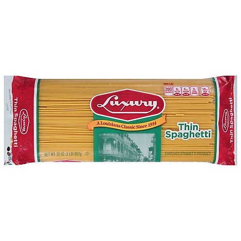 Luxury Pasta Thin Spaghetti Wrapper - 32 Oz