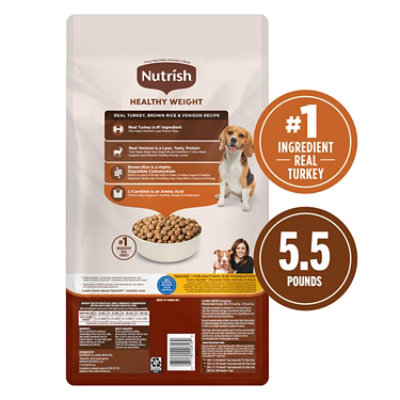 Rachael Ray Nutrish Food for Dogs Super Premium Turkey Brown Rice & Venison Recipe Bag - 5.5 Lb - Image 2