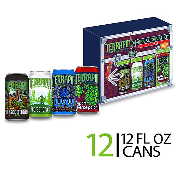 Terrapin Ipa Survival Kit Craft Beer 7.3% ABV Cans - 12-12 Fl. Oz.