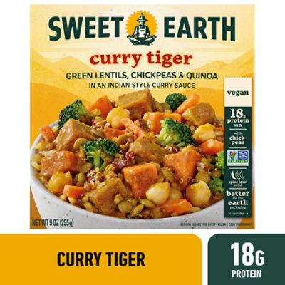 Sweet Earth Vegan Curry Tiger Frozen Bowl - 9 Oz