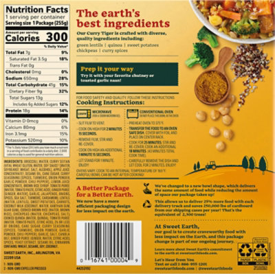 Sweet Earth Vegan Curry Tiger Frozen Bowl - 9 Oz - Image 6