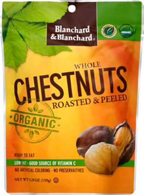 Blanchard & Blanchard Organic Chestnuts Whole Roasted & Peeled Pouch - 5.29 Oz - Image 2