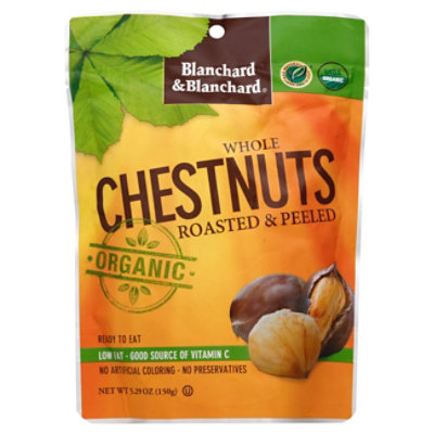 Blanchard & Blanchard Organic Chestnuts Whole Roasted & Peeled Pouch - 5.29 Oz - Image 1