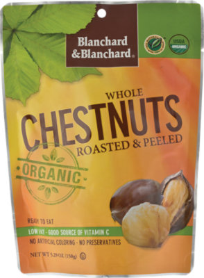 Blanchard & Blanchard Organic Chestnuts Whole Roasted & Peeled Pouch - 5.29 Oz