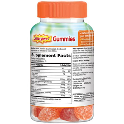 Emergen-C Dietary Supplement Orange Tangerine & Raspberry 500 mg - 45 Count - Image 4