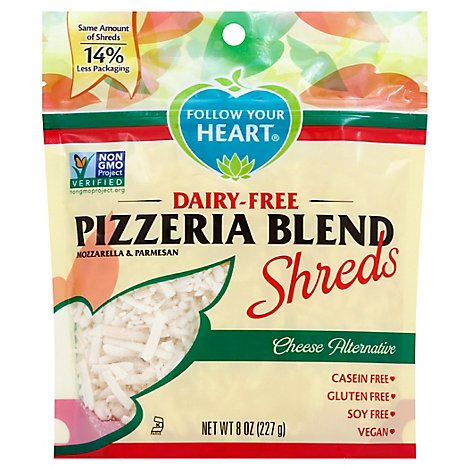 Follow Your Heart Vegan Gourmet Shreds Pizzeria Blend - 8 Oz