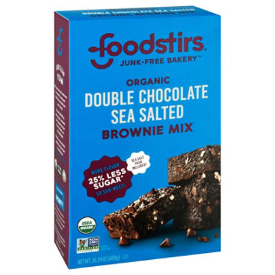 Foodstirs Modern Baking Organic Brownie Mix Brooklyn Salted Chocolate Chip - 17.9 Oz