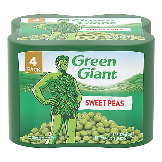 Green Giant Med Sweet Peas - 4-15 Oz