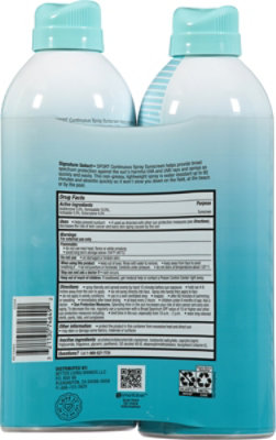 Signature Select/Care Sport Sunscreen Continuous Spray Water Resistant SPF 50 - 2-9.1 Oz - Image 4