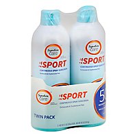 Signature Care Sport Sunscreen Continuous Spray Water Resistant SPF 50 - 2-9.1 Oz - Image 1