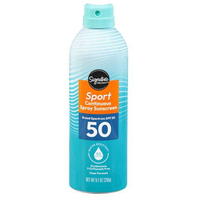 Signature Select/Care Sport Sunscreen Continuous Spray Water Resistant SPF 50 - 9.1 Oz - Image 2