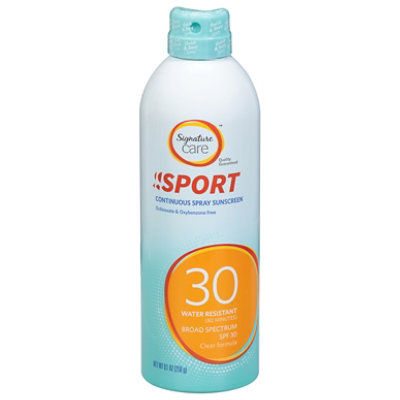Signature Select/Care Sport Sunscreen Continuous Spray Water Resistant SPF 30 - 9.1 Oz - Image 1