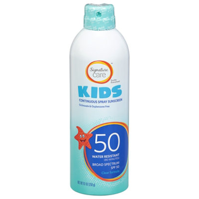 Signature Select/Care Kids Sunscreen Continuous Spray Water Resistant SPF 50 - 9.1 Fl. Oz. - Image 2