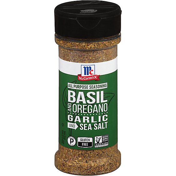 McCormick Basil and Oregano - Garlic and Sea Salt All Purpose Seasoning - 3.25 Oz