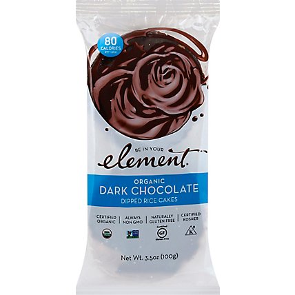 Element S Rice Cake Dk Chocolate Organic - 3.5 Oz - Image 2