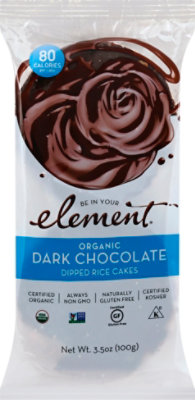 Element S Rice Cake Dk Chocolate Organic - 3.5 Oz - Image 2