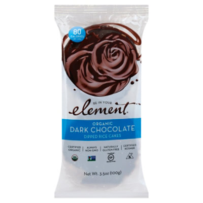 Element S Rice Cake Dk Chocolate Organic - 3.5 Oz - Image 1