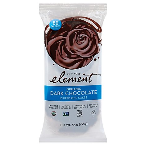 Element S Rice Cake Dk Chocolate Organic - 3.5 Oz
