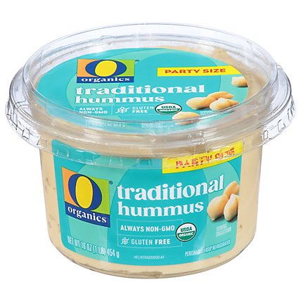 O Organic Traditional Hummus Party Size - 16 oz. - Image 1