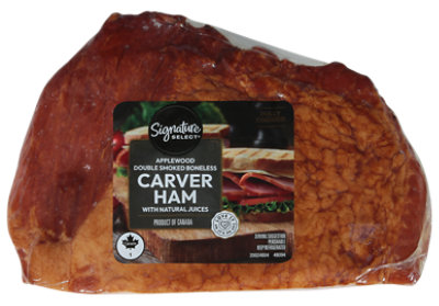 Signature SELECT Ham Carver Applewood Double Smoked Half - 3.5 Lb