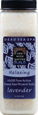 One With Nature Bath Salts Dead Sea Mineral Lavender Tangerine - 32 Oz - Image 2